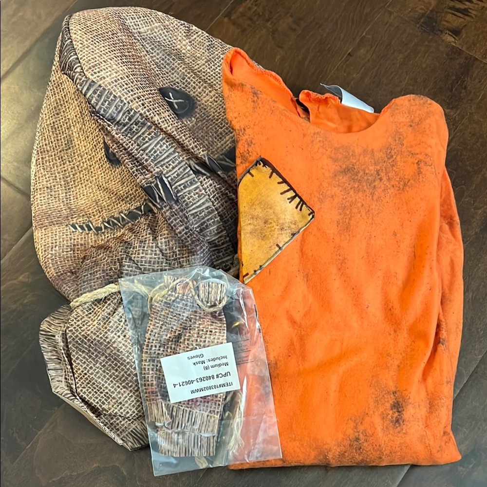 Halloween Scarecrow Costume Set - Orange and Brown - Picture 3 of 4